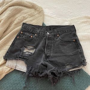 Black Jean shorts